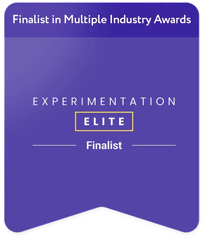 Finalist in Multiple Industry Awards — Experimentation Elite
