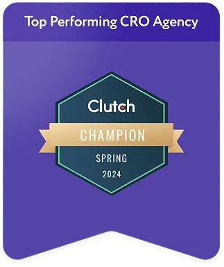 Top Performing CRO Agency — Clutch Champion Spring 2024